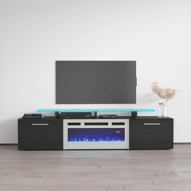 Rova WH-EF Electric Fireplace Modern 75 TV Stand