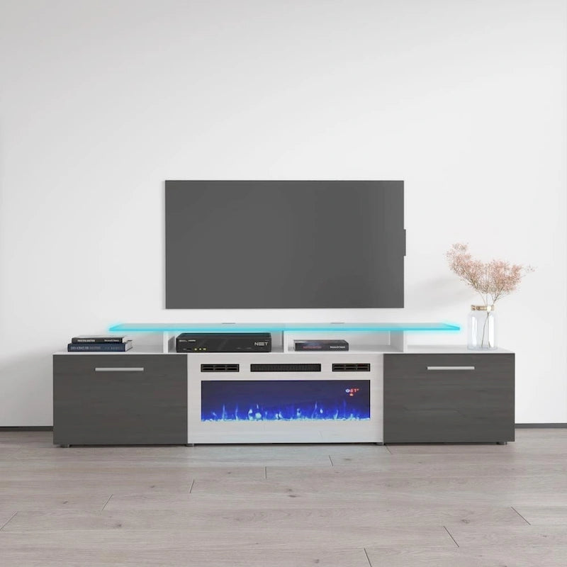Rova WH-EF Electric Fireplace Modern 75 TV Stand