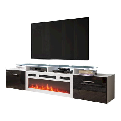 Rova WH-EF Electric Fireplace Modern 75 TV Stand