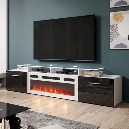 Rova WH-EF Electric Fireplace Modern 75 TV Stand