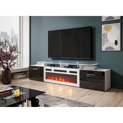 Rova WH-EF Electric Fireplace Modern 75 TV Stand
