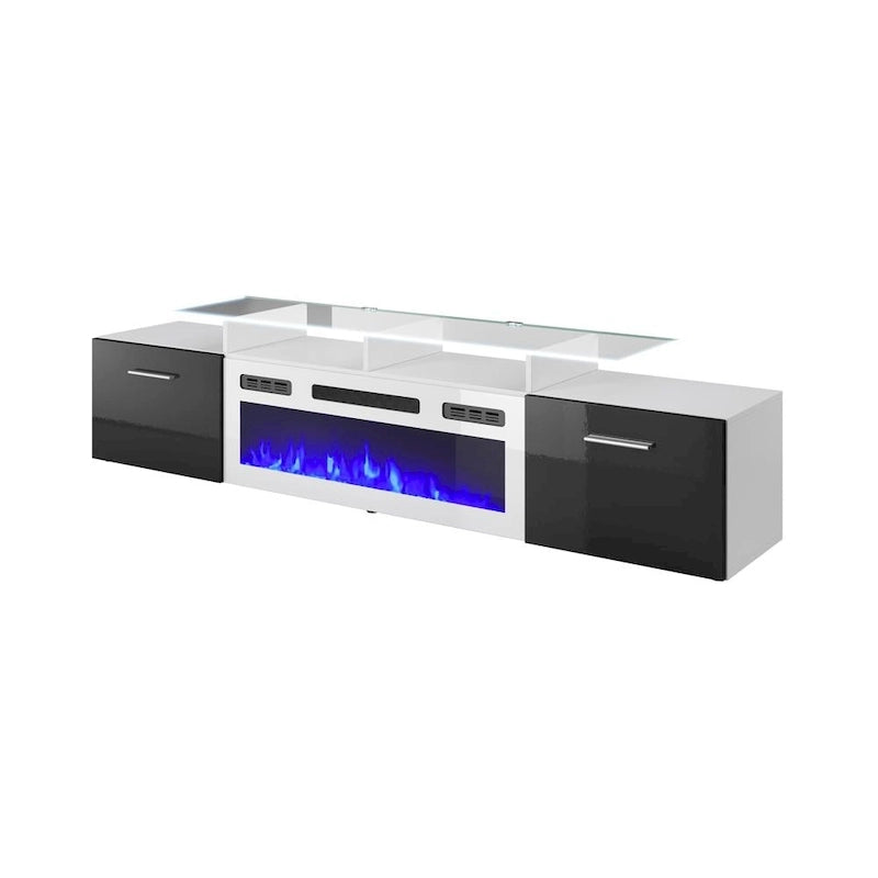 Rova WH-EF Electric Fireplace Modern 75 TV Stand