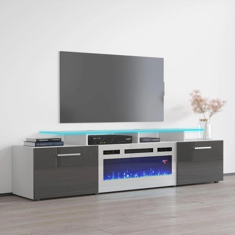 Rova WH-EF Electric Fireplace Modern 75 TV Stand