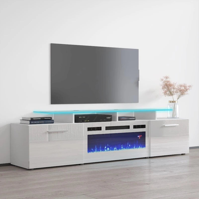 Rova WH-EF Electric Fireplace Modern 75 TV Stand