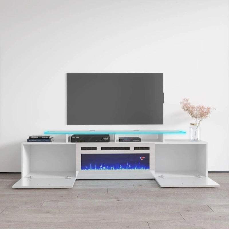 Rova WH-EF Electric Fireplace Modern 75 TV Stand