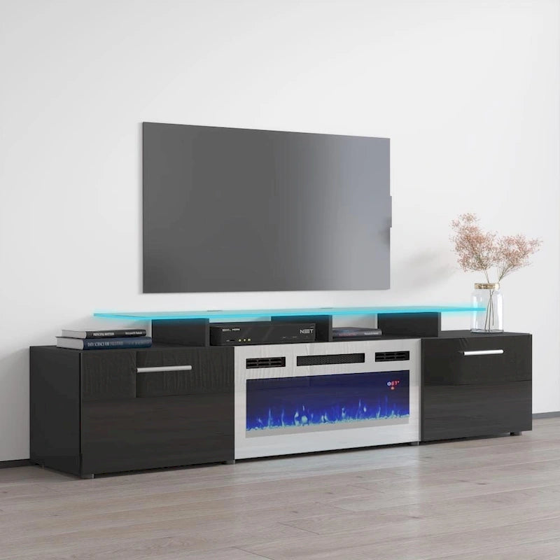 Rova WH-EF Electric Fireplace Modern 75 TV Stand