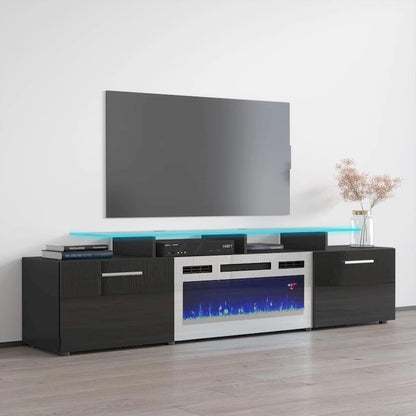Rova WH-EF Electric Fireplace Modern 75 TV Stand