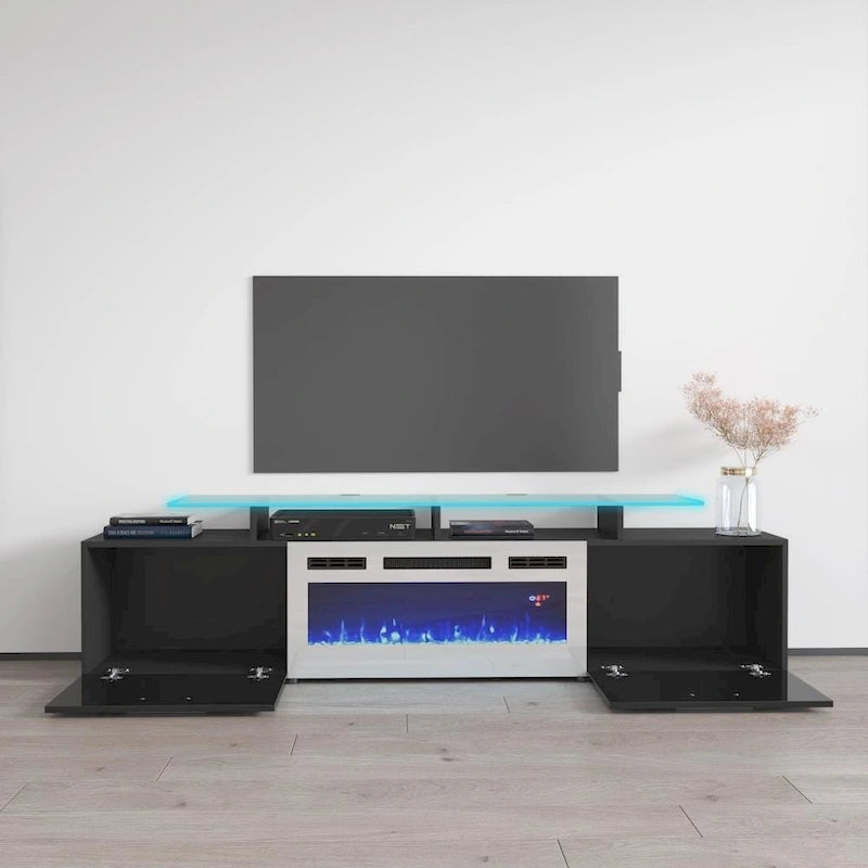 Rova WH-EF Electric Fireplace Modern 75 TV Stand