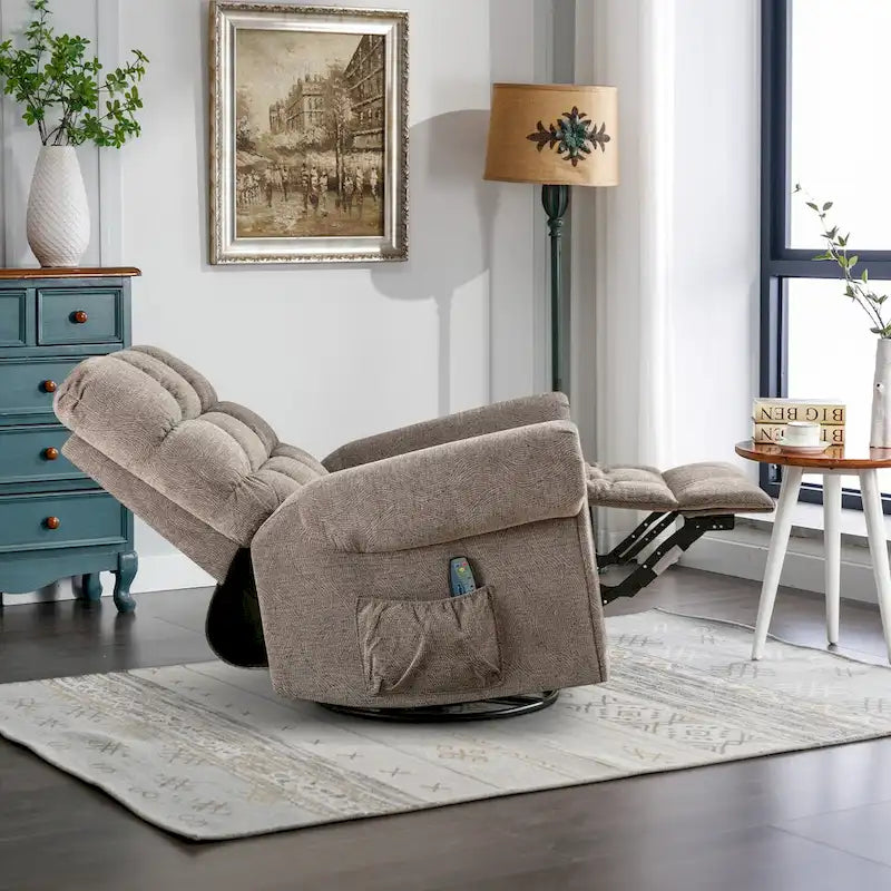 Oversized Rocker Manual Overstuffed Swivel Recliners for Big Man