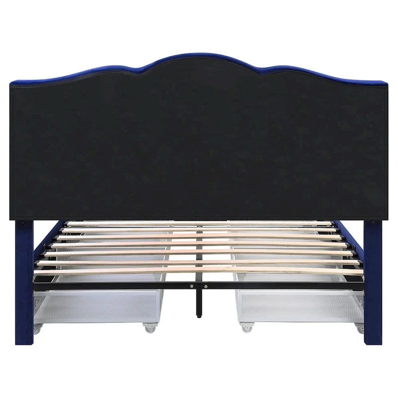 Furniture of America Dustir Art Deco Upholstered 4-drawer Platform Storage Bed