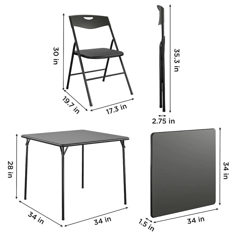 Cosco 5-piece Folding Table and Chairs Set