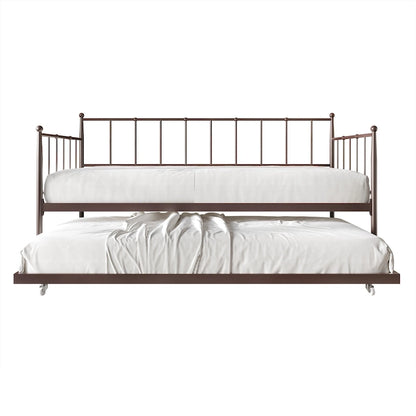CraftPorch Minimalist Twin Size Metal Daybed with Trundle