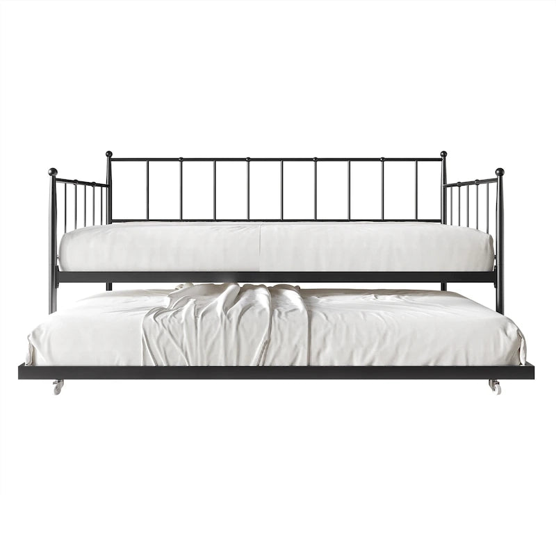 CraftPorch Minimalist Twin Size Metal Daybed with Trundle
