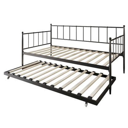 CraftPorch Minimalist Twin Size Metal Daybed with Trundle