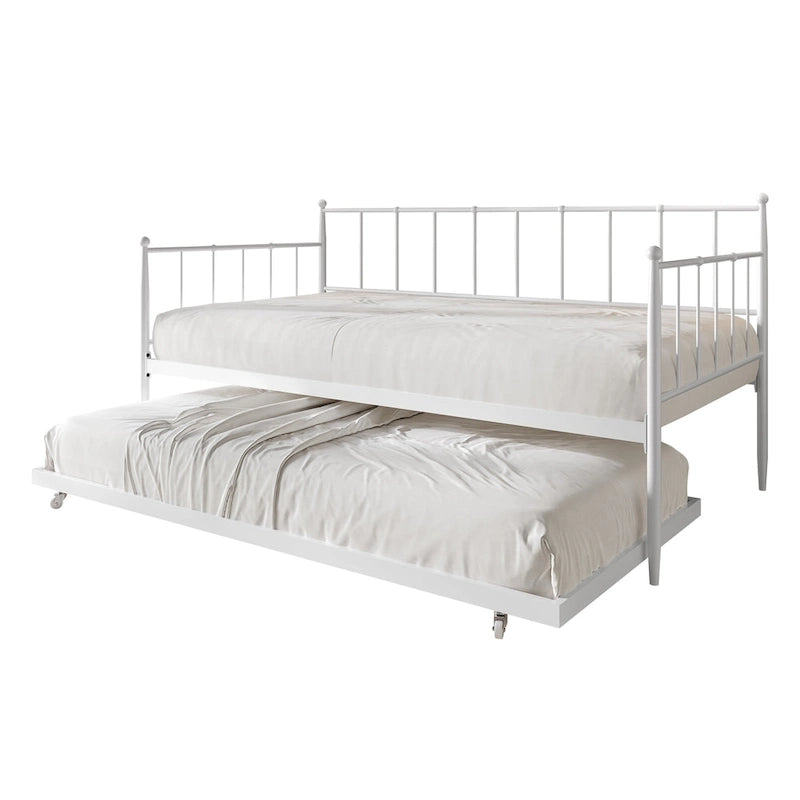CraftPorch Minimalist Twin Size Metal Daybed with Trundle