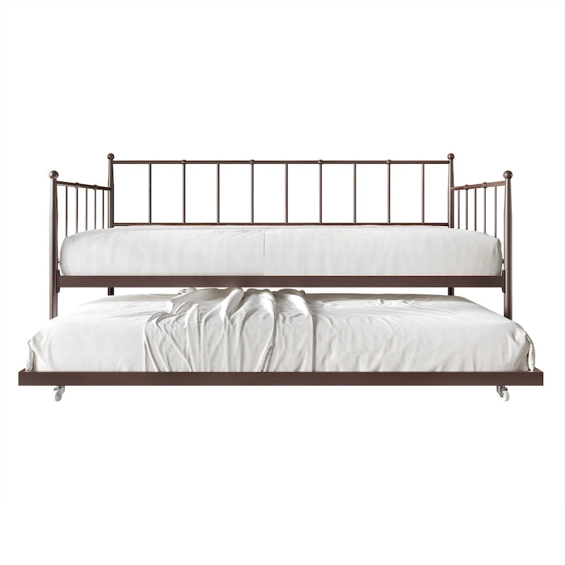 CraftPorch Minimalist Twin Size Metal Daybed with Trundle