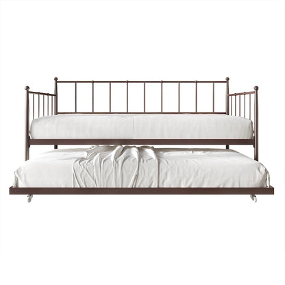 CraftPorch Minimalist Twin Size Metal Daybed with Trundle