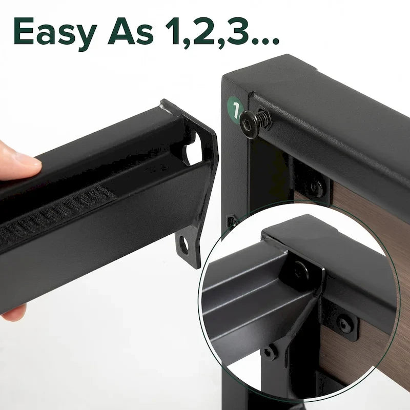 Priage by ZINUS GOOD DESIGN Winner 14 Inch Grey Bamboo and Metal Platforma Bed