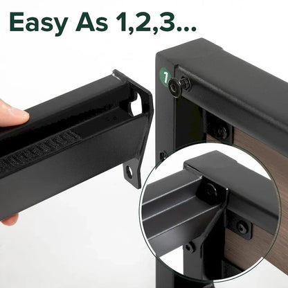 Priage by ZINUS GOOD DESIGN Winner 14 Inch Grey Bamboo and Metal Platforma Bed