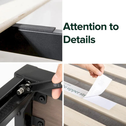 Priage by ZINUS GOOD DESIGN Winner 14 Inch Grey Bamboo and Metal Platforma Bed