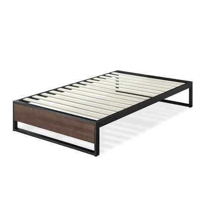 Priage by ZINUS GOOD DESIGN Winner 14 Inch Grey Bamboo and Metal Platforma Bed