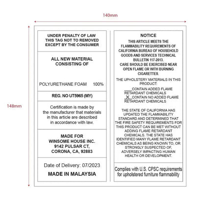 Beige Upholstered Headboard and Wood Frame Set, Queen or King