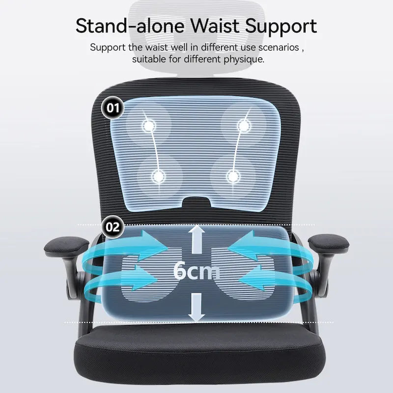 SIHOO Ergonomic High Back Office Chair for Big and Tall People Black - 75*70*126