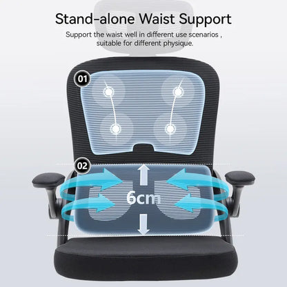 SIHOO Ergonomic High Back Office Chair for Big and Tall People Black - 75*70*126