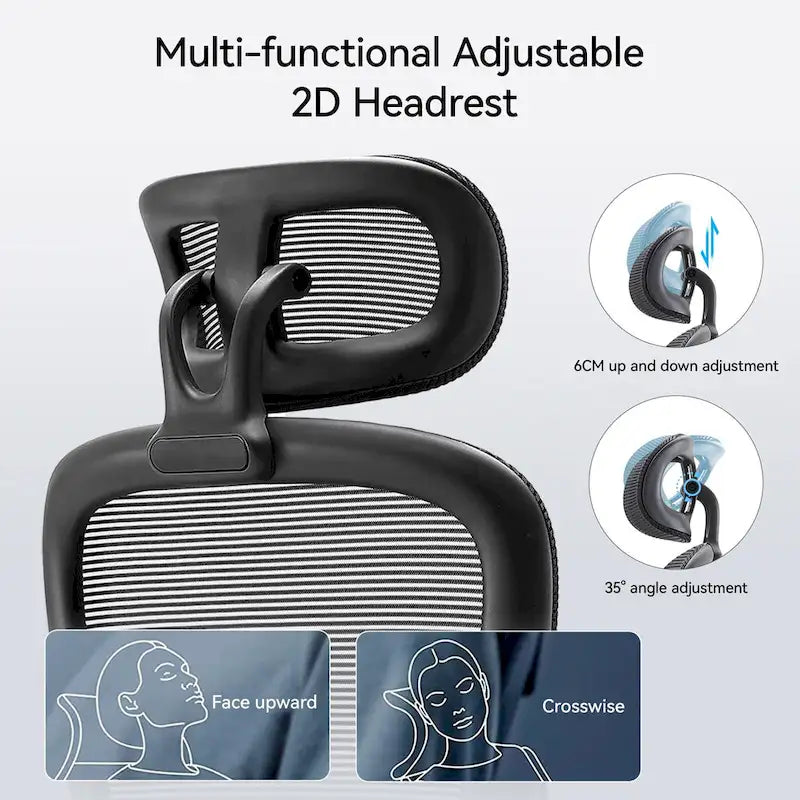 SIHOO Ergonomic High Back Office Chair for Big and Tall People Black - 75*70*126