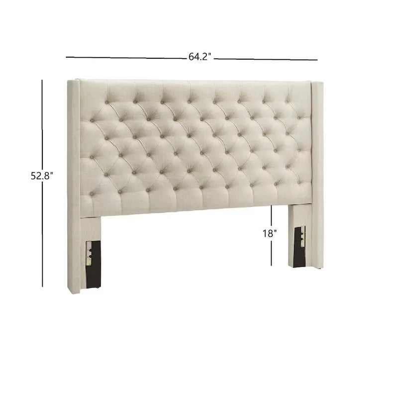 Naples Full-size Wingback Button-tufted Headboard by iNSPIRE Q Artisan