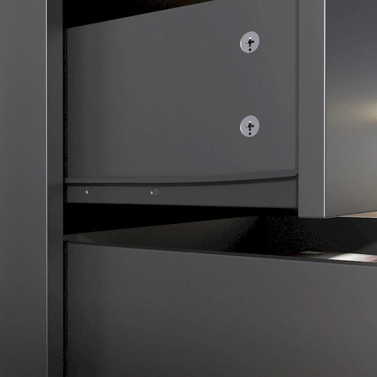 23.6 Tall 3 Drawer Nightstand End Table Beside Gold Handle