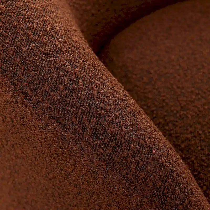 KINWELL 34 W Upholstered Boucle Swivel Barrel Accent Chair