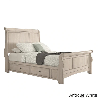 Ediline Queen Size Wood Sleigh Storage Platform Bed by iNSPIRE Q Classic