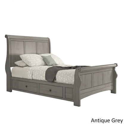 Ediline Queen Size Wood Sleigh Storage Platform Bed by iNSPIRE Q Classic