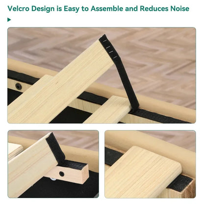 Queen Upholstered Bed Frame with Storage Drawers Headboard Built-in 4 USB Platform Bed