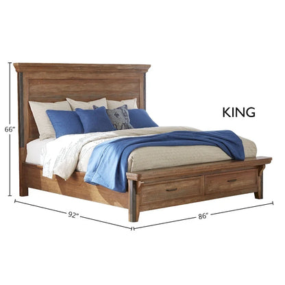 Taos Canyon Brown King Storage Panel Bed
