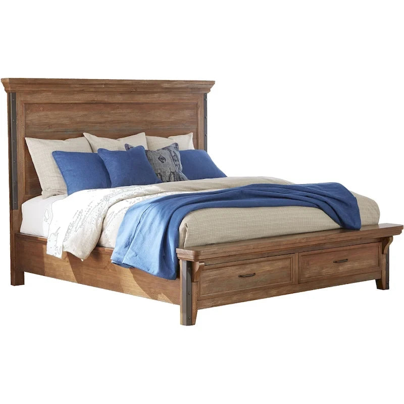 Taos Canyon Brown King Storage Panel Bed