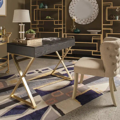 OSP Home Furnishings Andrea Powered Home Office Desk