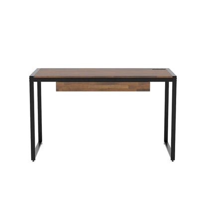 Contemporary 50-inch Steel Computer Desk with USB Ports by Furniture of America