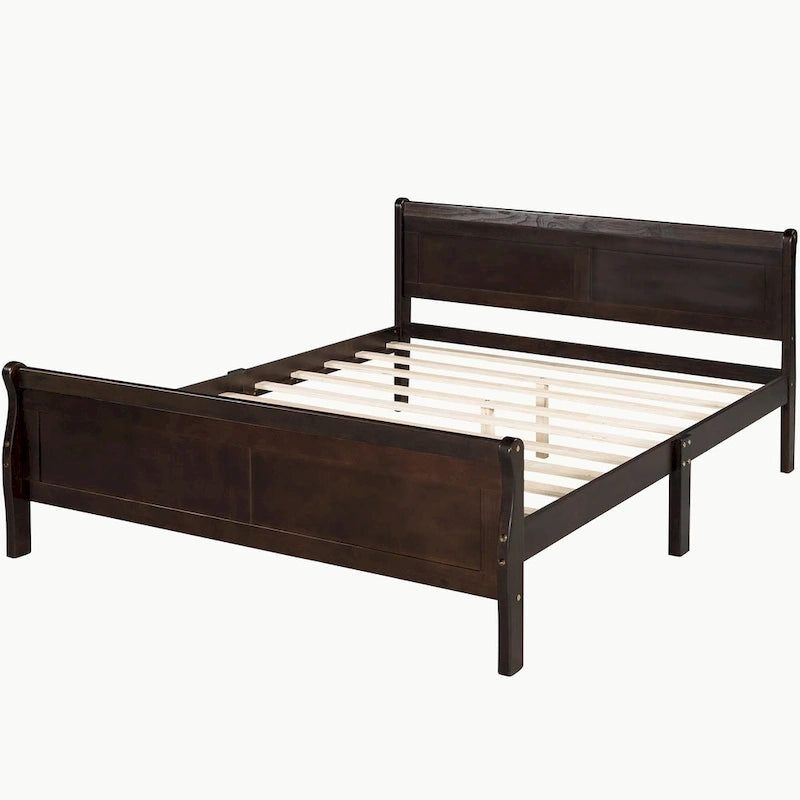 Full Queen Twin Size Wood Platform Bed