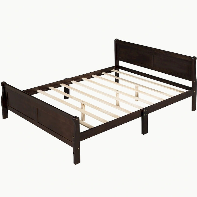 Full Queen Twin Size Wood Platform Bed
