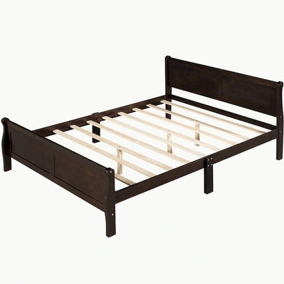 Full Queen Twin Size Wood Platform Bed
