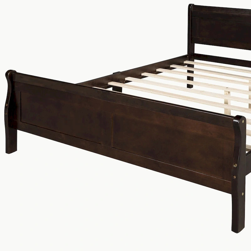 Full Queen Twin Size Wood Platform Bed
