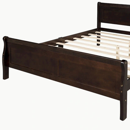 Full Queen Twin Size Wood Platform Bed