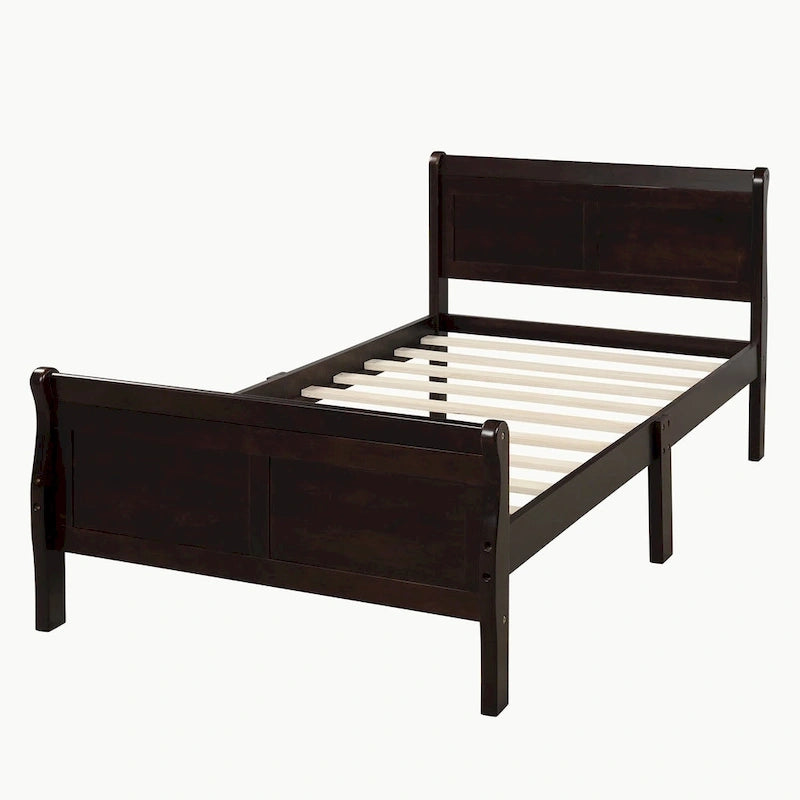 Full Queen Twin Size Wood Platform Bed