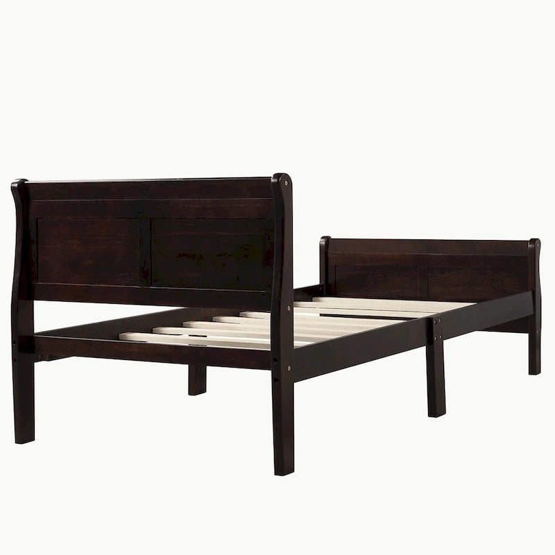 Full Queen Twin Size Wood Platform Bed