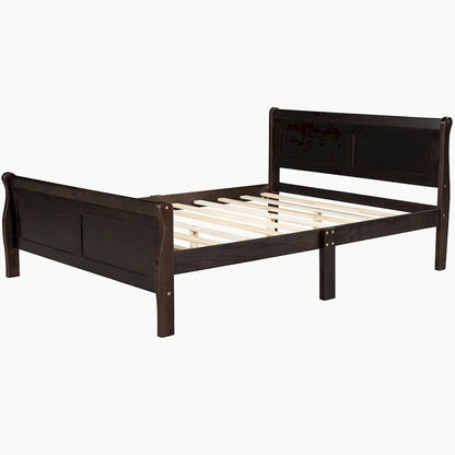 Full Queen Twin Size Wood Platform Bed