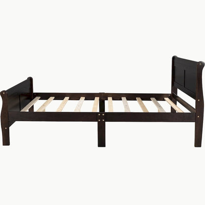 Full Queen Twin Size Wood Platform Bed