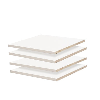 Palace Imports 100% Solid Wood Set of 4 Small Shelves for Kyle Wardrobe Armoires