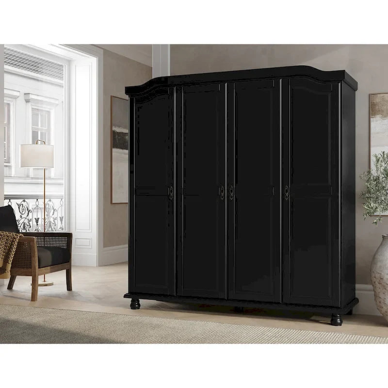 Palace Imports 100% Solid Wood Set of 4 Small Shelves for Kyle Wardrobe Armoires